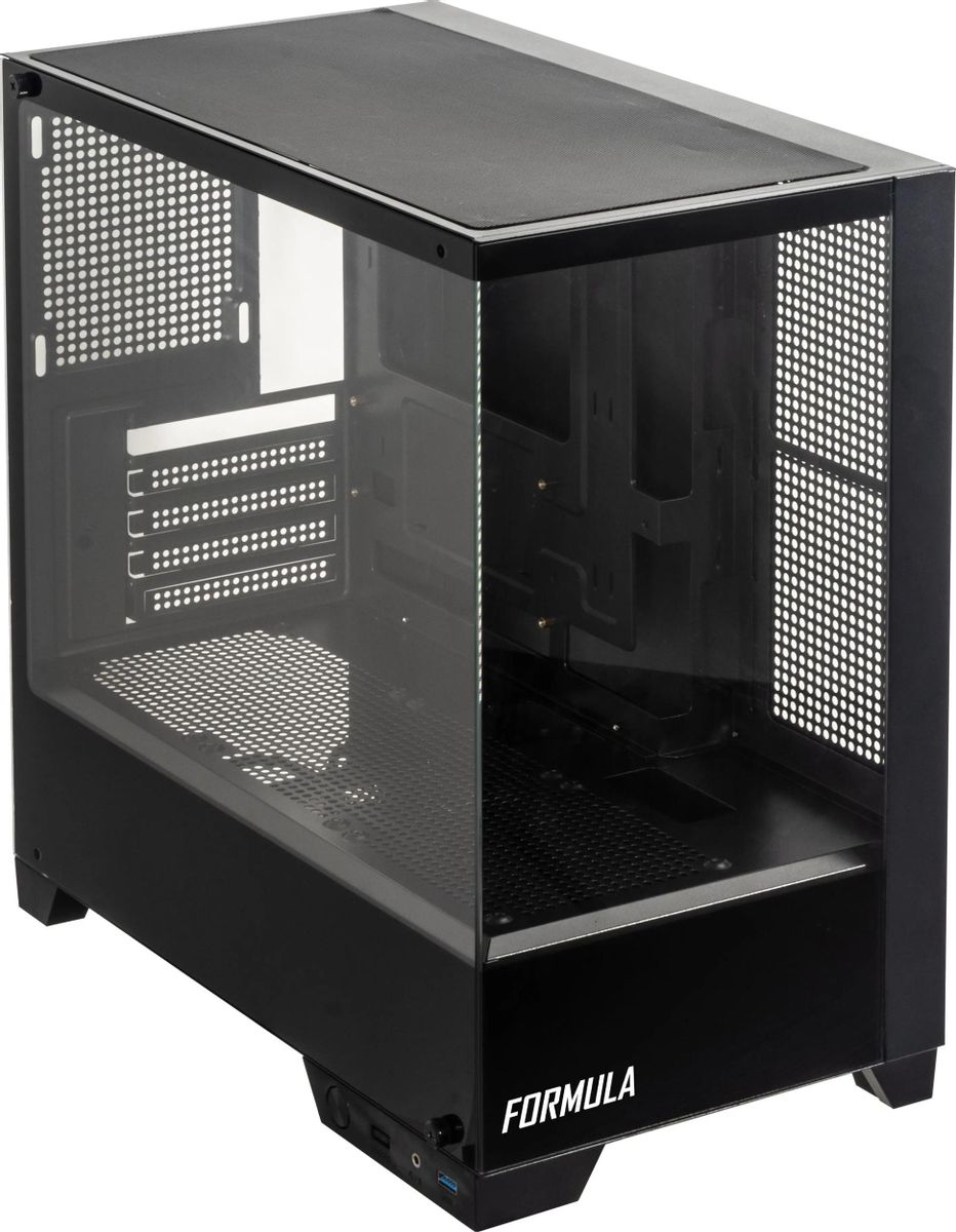 Корпус mATX Formula Crystal Z1M, Mini-Tower, без БП,  черный [cristal z1m]